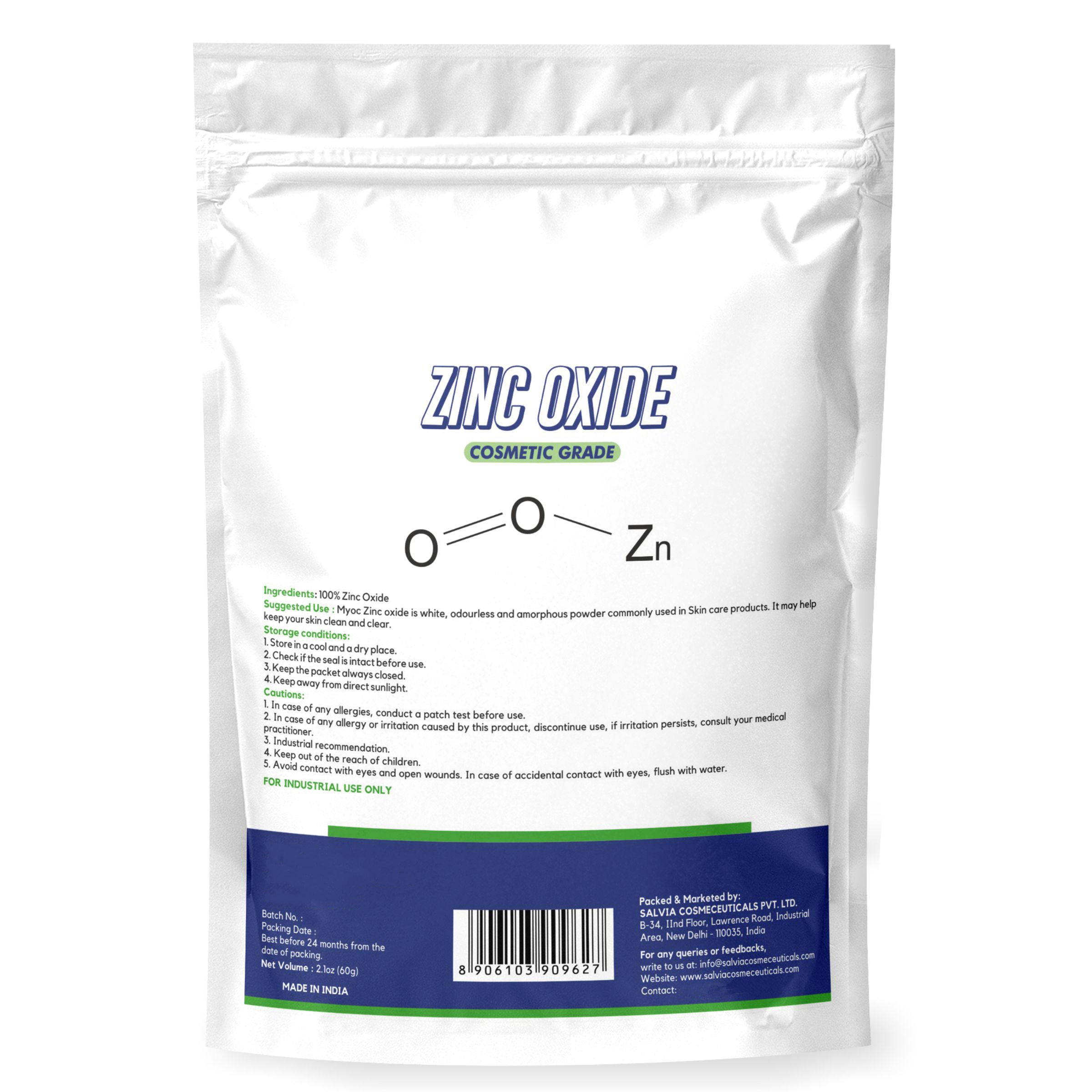 Salvia Cosmetic Raw Material,Cosmetic Raw Materials Myoc White Zinc Oxide Powder for Skin