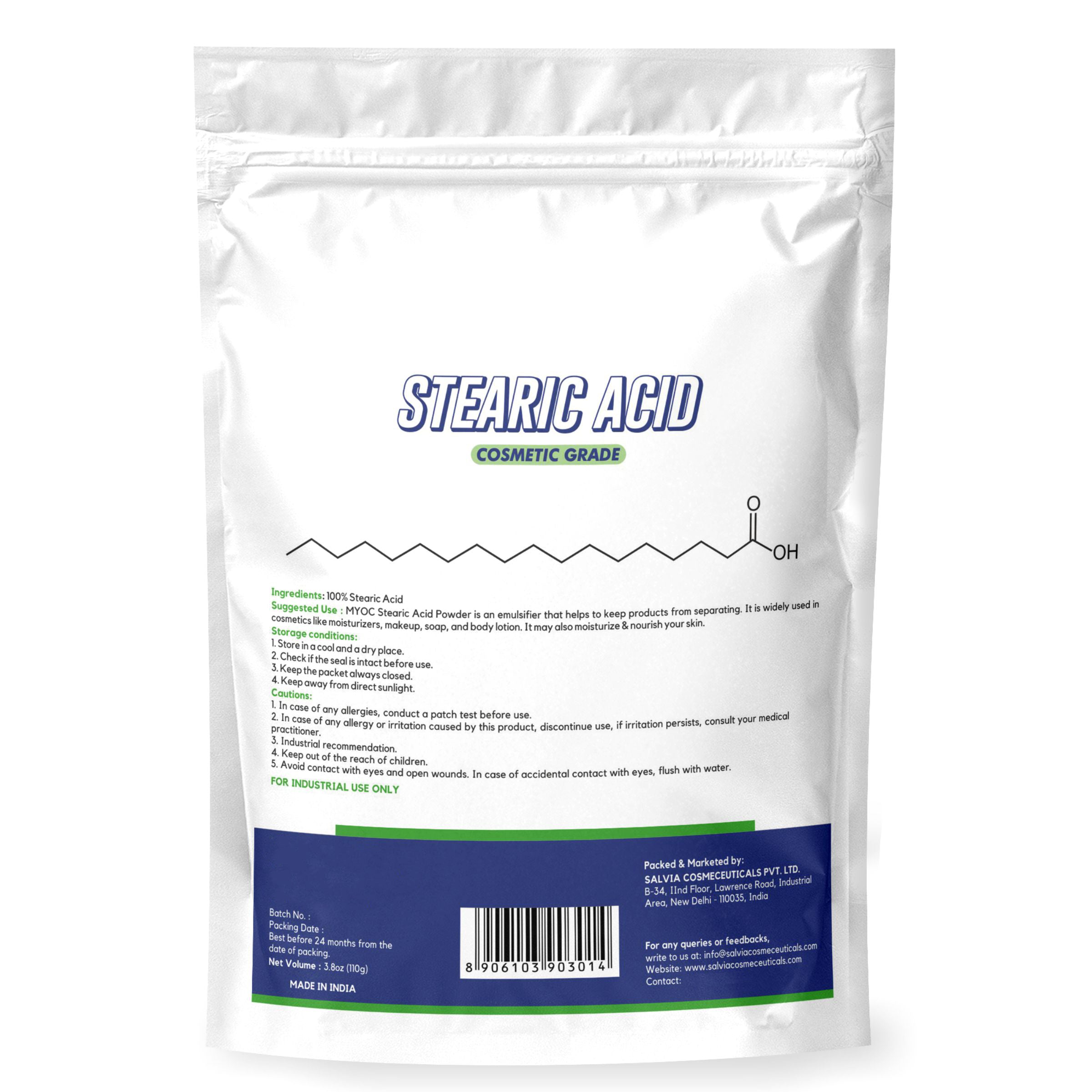 Shoprythm Cosmetic Raw Material 125g Stearic Acid 125g