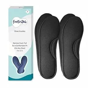 Shoprythm foot Vital 6 / Black / Pack of 2 Memory Foam Shoe Insoles