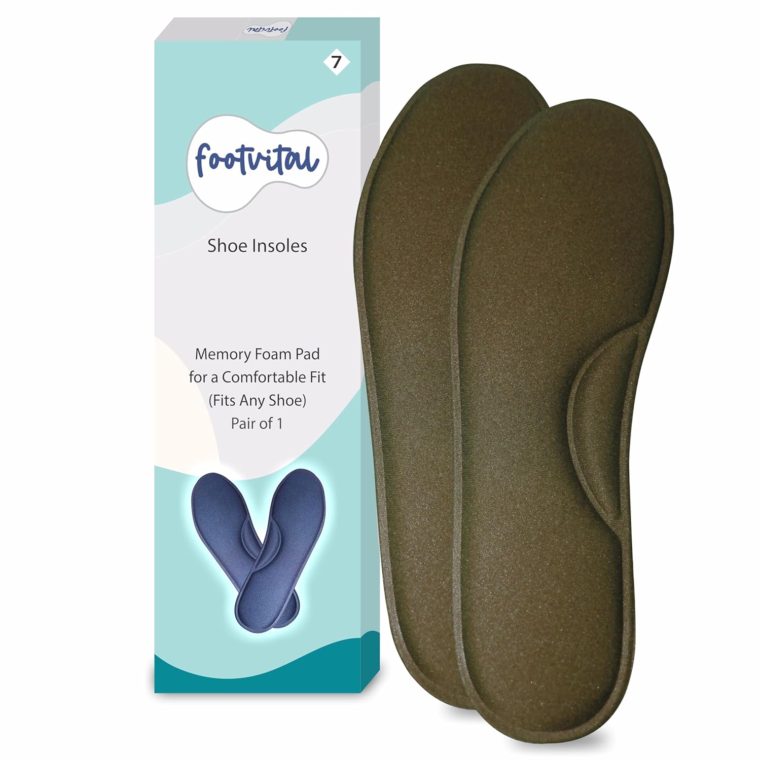 Shoprythm foot Vital 6 / Brown Memory Foam Shoe Insoles