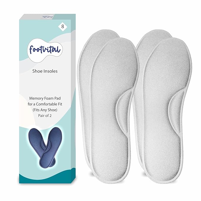 Shoprythm foot Vital 6 / Grey / Pack of 2 Memory Foam Shoe Insoles