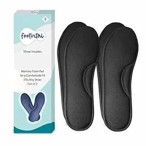 Shoprythm foot Vital 7 / Black / Pack of 2 Memory Foam Shoe Insoles