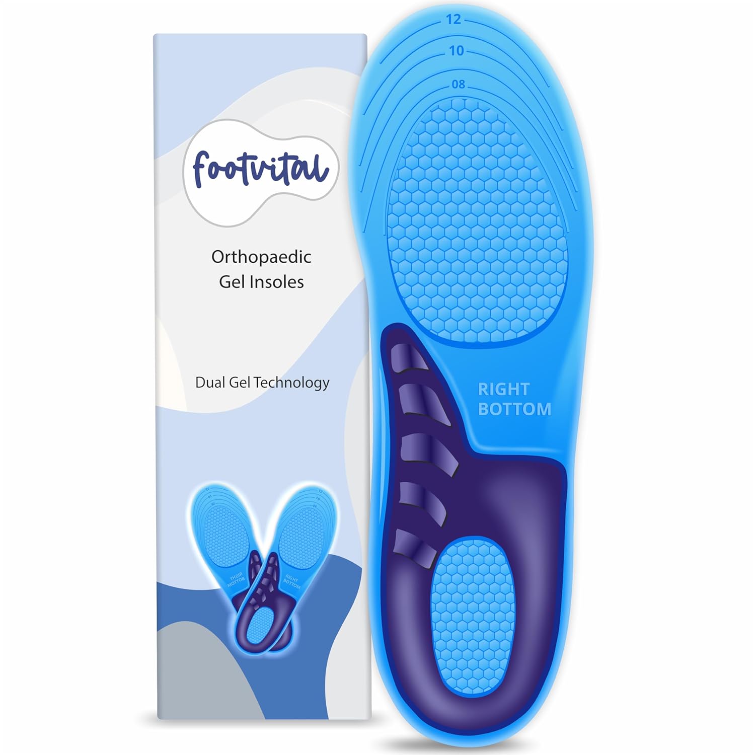 Shoprythm foot Vital Footvital Orthopedic Gel Insoles