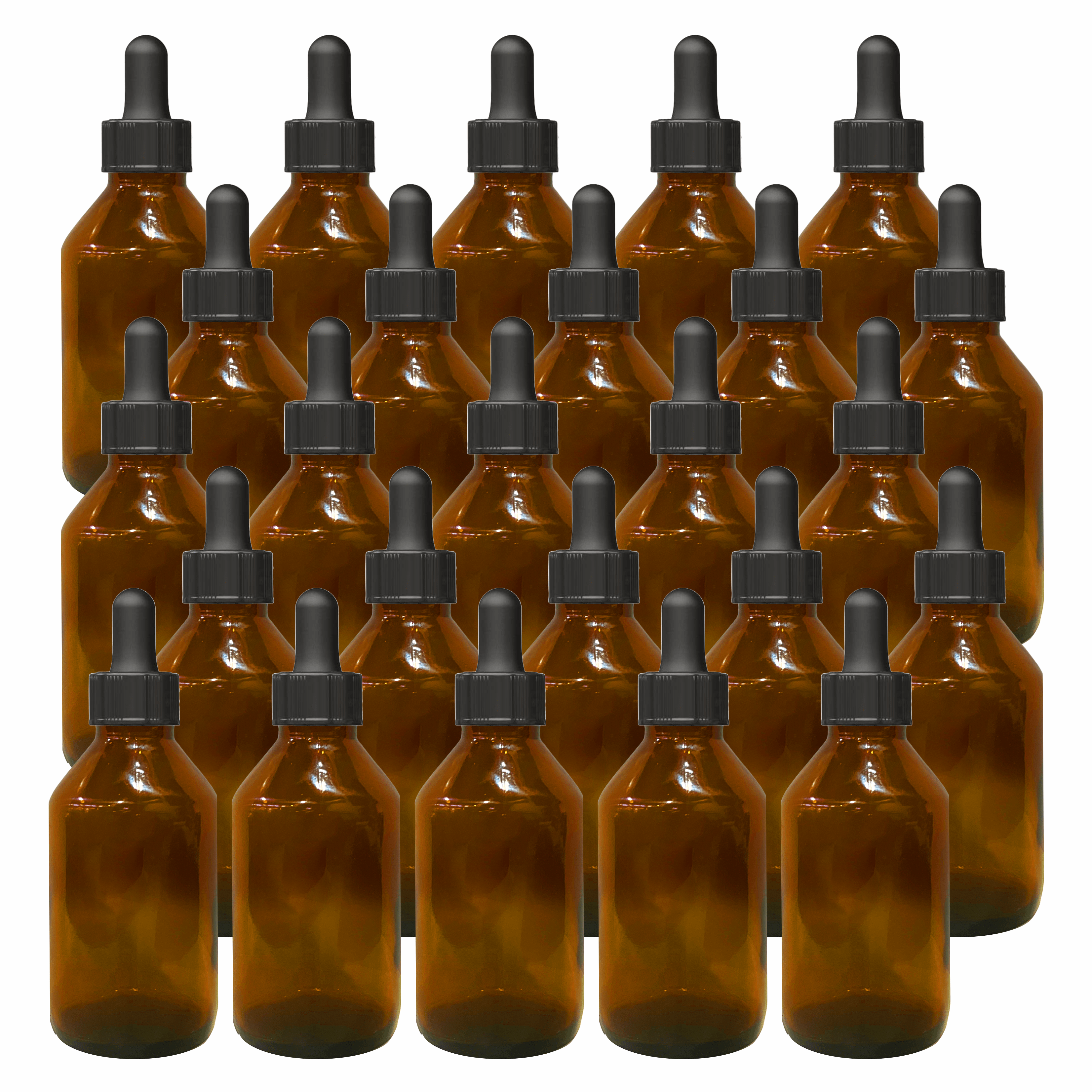 Shoprythm Pack of 25 AMBER GLASS BOTTLE 100ml 25MM MOUTH