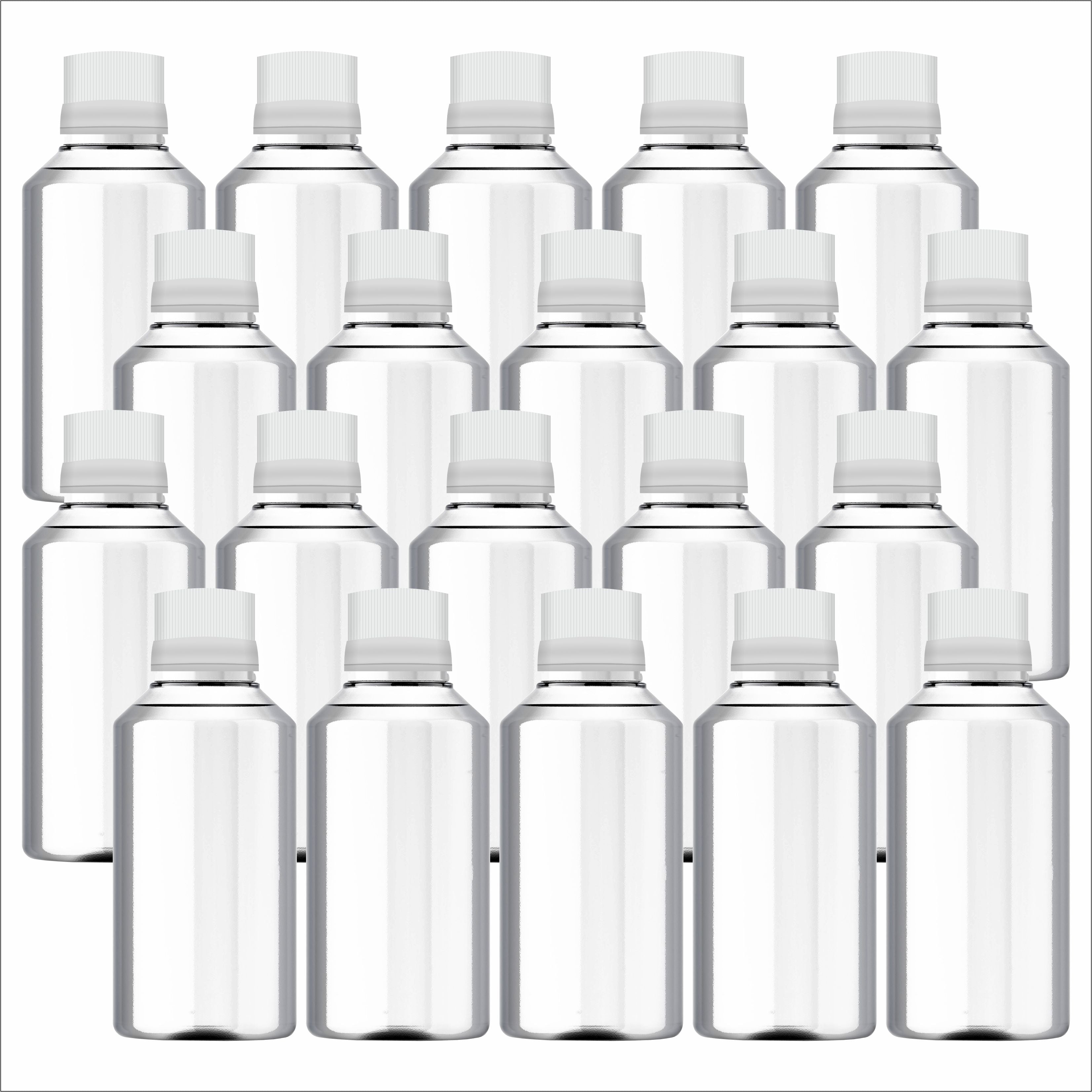 Shoprythm Pack of 25 CLEAR PET BOTTLE WITH CAP 200ML