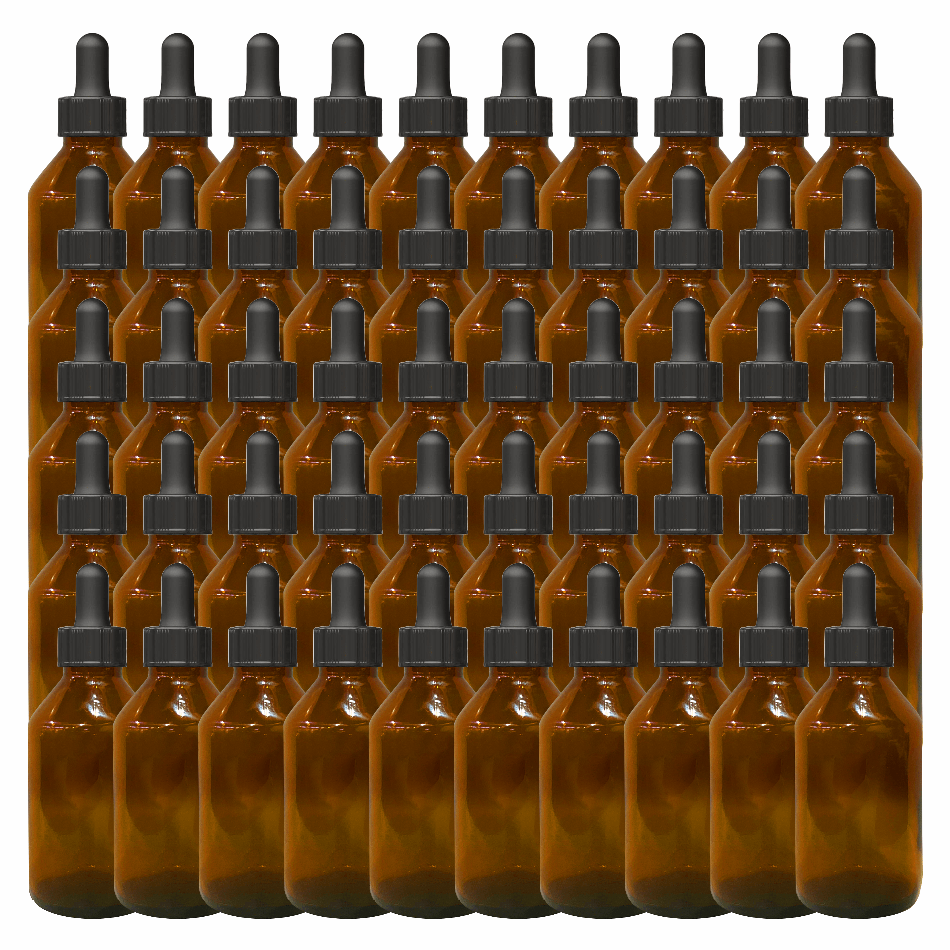 Shoprythm Pack of 50 AMBER GLASS BOTTLE 100ml 25MM MOUTH