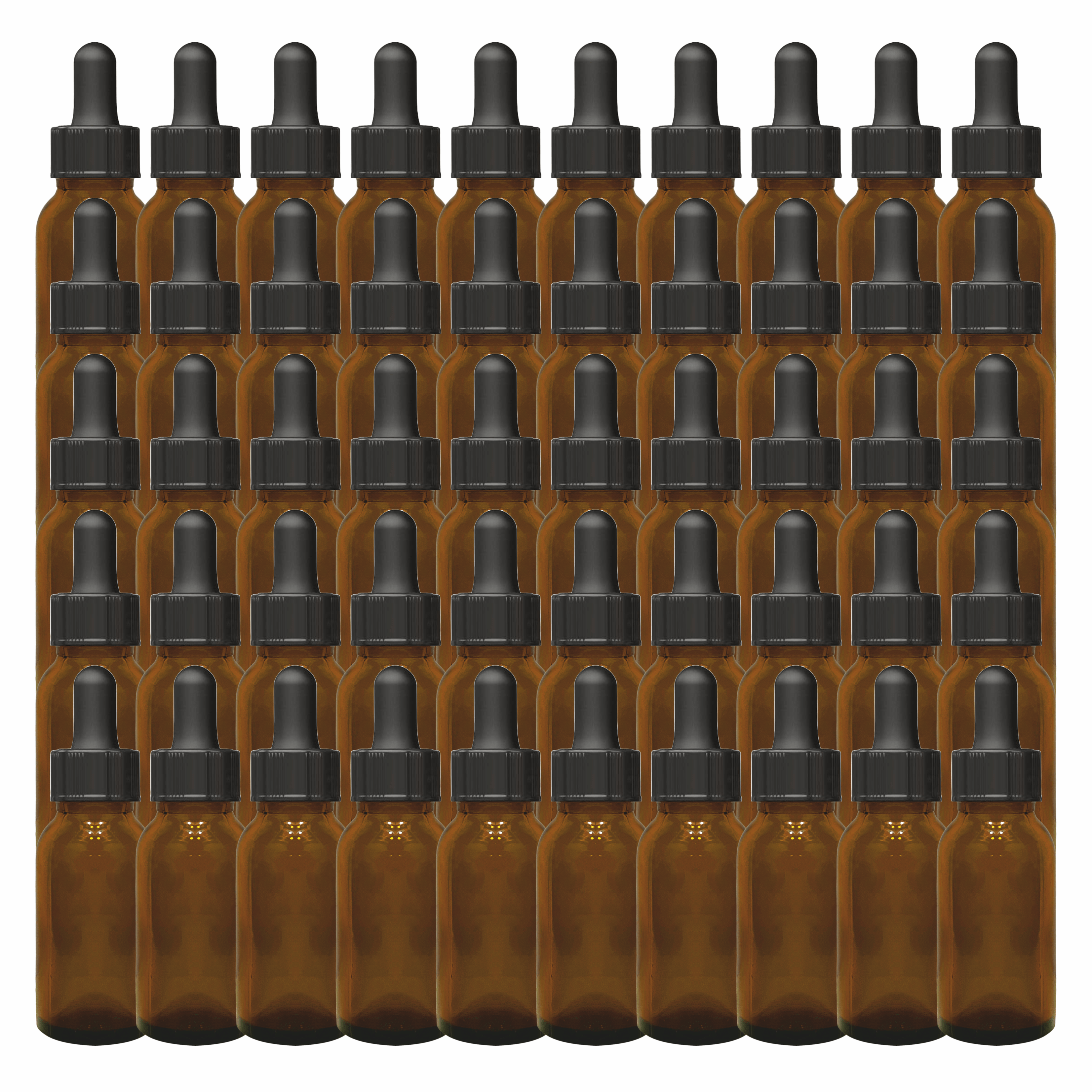 Shoprythm Pack of 50 AMBER GLASS BOTTLE 30ml 25MM MOUTH