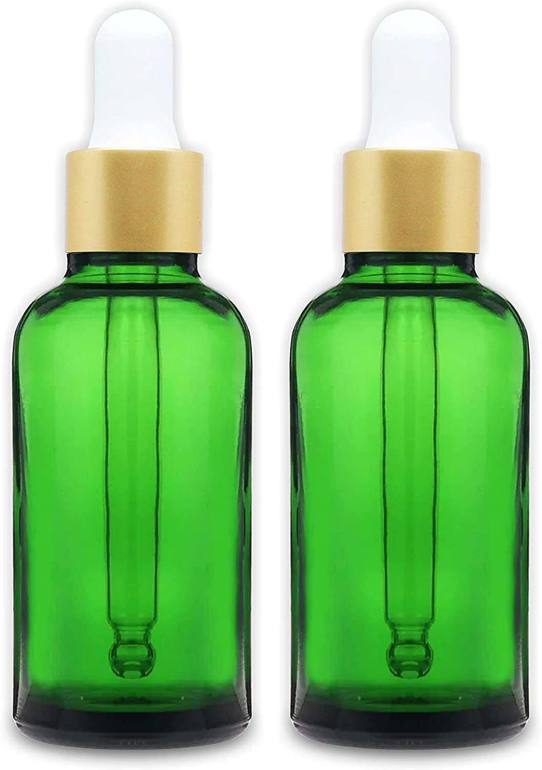 1 Oz. (30 ml) Green Glass Bottle, Free Shipping